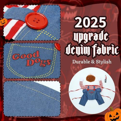T2Y Dog Halloween Costume Pet Deadly Doll Chucky Dogs Costume (XX-Large) - Image 3
