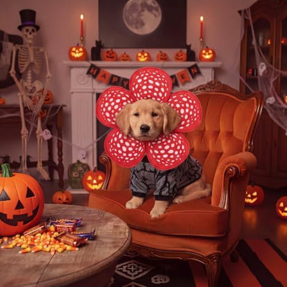 Huhumy 2 Pcs Halloween Carnivorous Flower Pet Costumes, M - Image 2