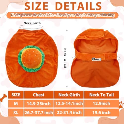 Halloween Dog Hamburger Costume, Halloween Cheeseburger Dogs Costume - Image 2