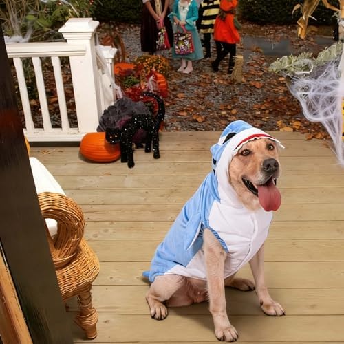 FLAdorepet Halloween Large Dog Shark Costume Outfit Fleece Warm Clothes,4XL - Image 4