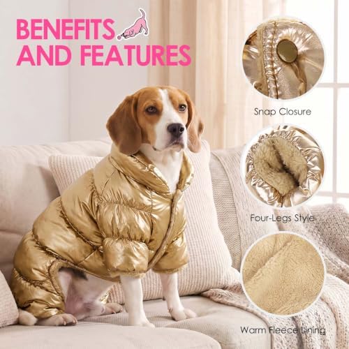 AOFITEE Dog Coat Waterproof Dog Jacket Fullbody Dogs Winter Coat Snowsuit - Image 3