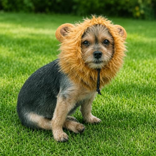 Halloween Lion Mane Pet Set, Hood and Tail - Small to Medium-Large Breed Funny Clothes Outfit Apparel (Small) - Image 4
