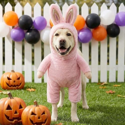 Halloween Small Large Dog Costume Bunny Outfit,Pink XL - Image 2