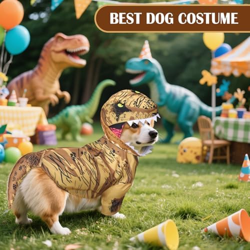Huhumy T. Rex Dog Costume Halloween Dino Dog Costume Pet Cosplay, Large - Image 6