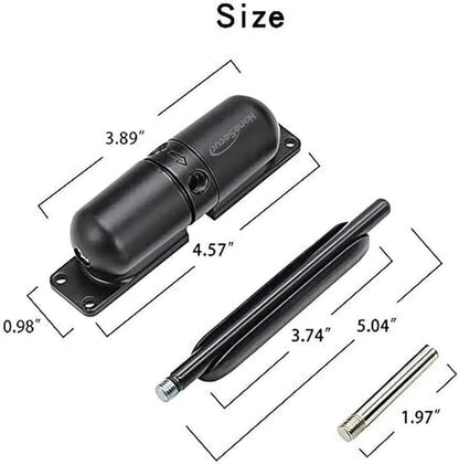 Safety Spring Door Closers, Adjustable Closing Hinge, Automatic Stopper Fire Rated, Convert Hinged Doors to Self Closing - Black