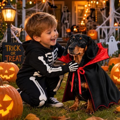 Dog Halloween Costumes for Small Medium Dogs Cats Upgraded, Funny Small Dog Devil Costumes for Trick-or-Treating, Cosplay, Parties, Photo Shoots Adjustable 10-20 Inches(Red) - Image 6