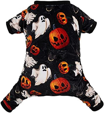 CuteBone Halloween Dog Pajamas Pet Clothes Cat Apparel Shirt Winter Holiday Cute Pjs Bodysuit for Doggie Onesies P166M by CuteBone