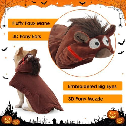 Funny Hoodied Dog Coat for Cold Weather, Horse Costume Cosplay for Hallowen - Image 5