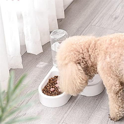 Feeder Automatic Water Drinking Pet Dog Cats Fountain Stainless Steel Food Bowls