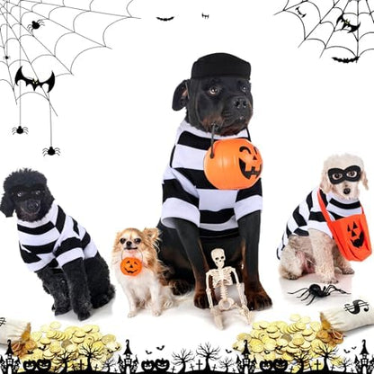 Small Dogs Robber Costume Set Halloween Robber Puppy Costume,L - Image 5