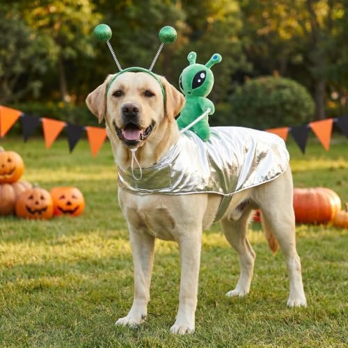 Halloween Alien Dog Costume Outfit Headband for Small Large Dog XL - Image 3