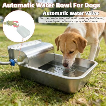 Stainless Steel Automatic Dog Water Dispenser,Adjustable Float Valve