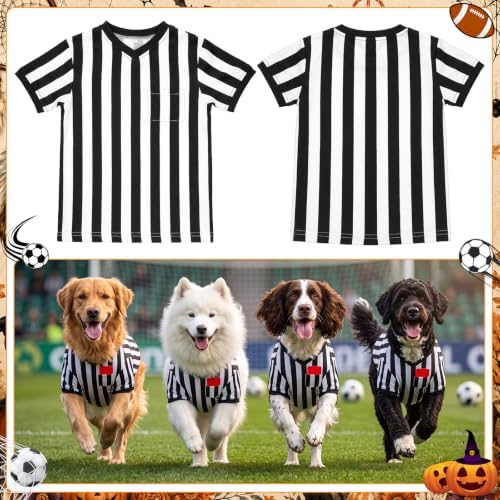 Halloween Large Dog Referee Costume Set with Shirt Cap Whistle Cards, XXL - Image 3