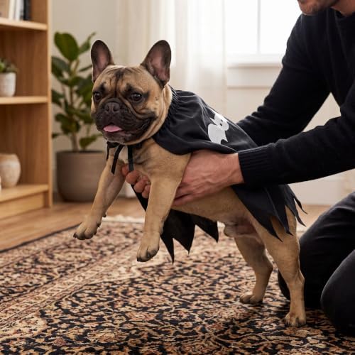 Halloween Dog Costume, Bat Halloween Dog Cape for Medium Large Pets(M) - Image 5