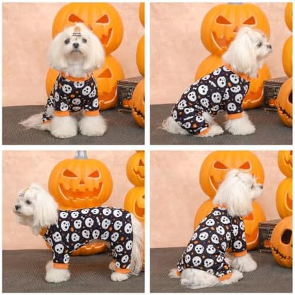 CuteBone Small Dogs Outfit Soft Puppy Onesies Pjs Halloween Dog Pajamas Pet Coat Cat Apparel Comfy Doggie Jumpsuit Bodysuit for All Seasons P349S - Image 2