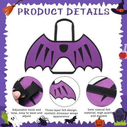 Dog Dragon Wings, Halloween Dragon Costume for Dog Cat, Purple, S - Image 2