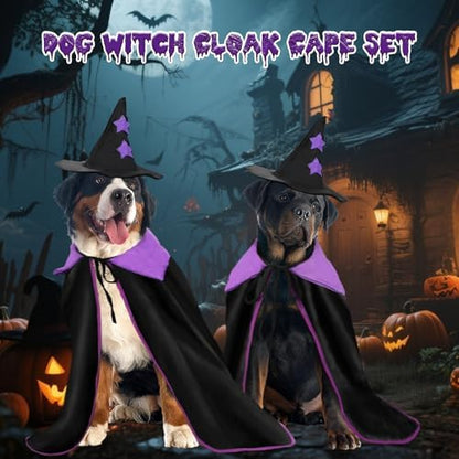 YUEPET Extra Large Dog Halloween Costumes, Dog Witch Cloak with Hat 23.6 in - Image 7
