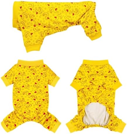 Paiaite Dog Pajamas Onesie: Comfortable Four-Legged Apparel for Small, Medium, & Large Dogs, Polyester Material for Comfort, Wrinkle Resistance, Moisture Wicking, Stretchiness Rotating Duck L - Image 5