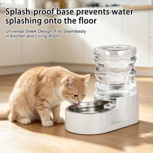 RIZZARI 5L Gravity Cat Water Dispenser: Filtered for Small Pets
