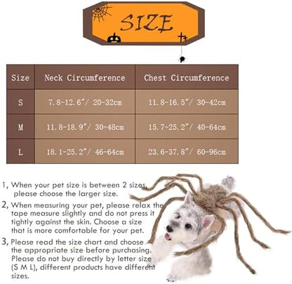 SEIS Halloween Dog Spider Costume, Funny Pet Dress Up Clothes, Brown,S - Image 6