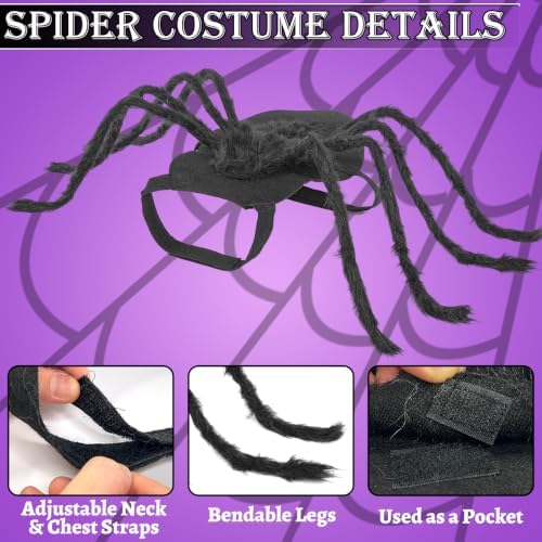 Dog Halloween Spider Costumes for Small Medium Large Dogs Funny Outfits - Image 2