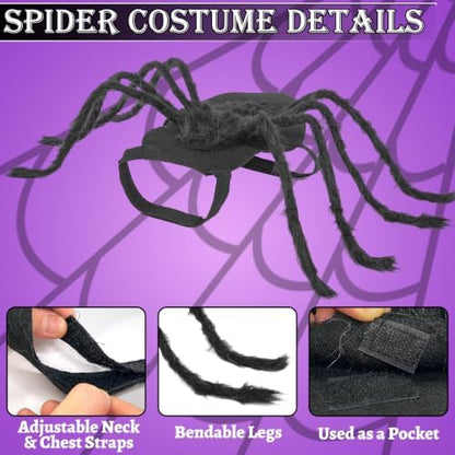 Dog Halloween Spider Costumes for Small Medium Large Dogs Funny Outfits - Image 2