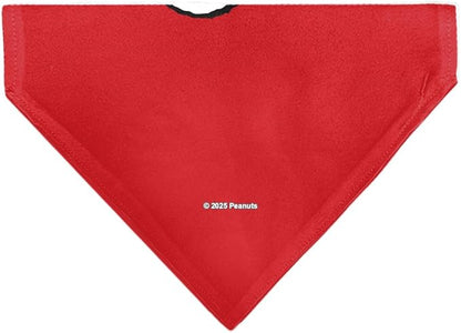 Peanuts Pet Bandana Snoopy Smiling Face Pose Red Slip On Collar Bandana Only