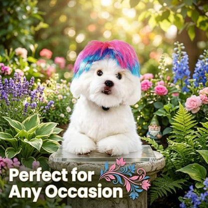 6-Piece Fun Pet Wig Set Cosplay Wigs & Costumes for Cats and Dogs - Ideal for Christmas, Pet Festivals, Halloween and Other Parties - Image 4