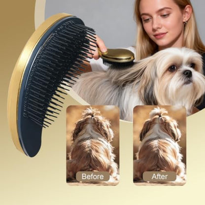 Small Dog Brush, Skin-friendly Soft Bristles (Rose Gold) - Image 5