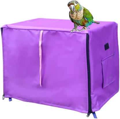 MANON ROSA Bird Cage Cover - Lightproof Birdcage Covers Nighttime- Ideal for Parrots Cockatiels Parakeets Cockatoos Lovebirds Finches Budgerigars Conure (M(15.7" Lx11.8 Wx11.8 H),Purple)