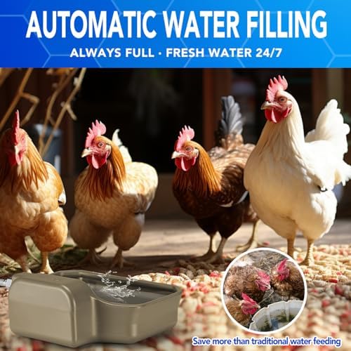 PETTEN Auto Fill Dog Water Bowl, Outdoor 1Gal/3.75L Automatic Dispenser