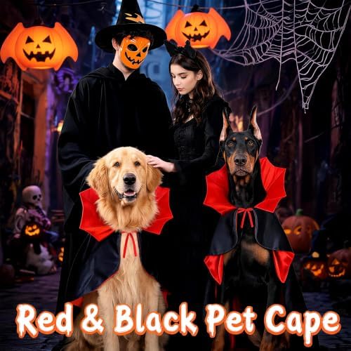 1 L Size Dog Halloween Costume - Vampire Cape for Large Dogs - Image 5