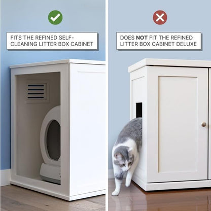Refined Self Cleaning Litter Box Cabinet-Litter Catch Espresso