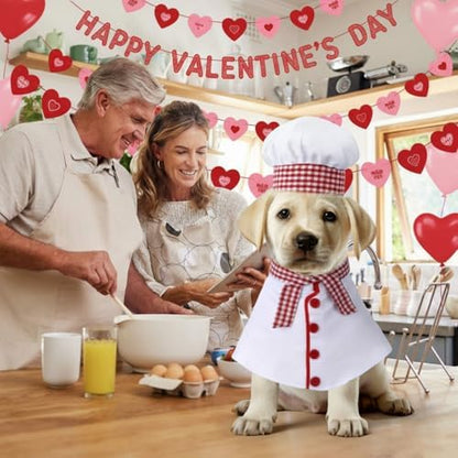 3 Pcs Dog Chef Costume Set, Hat Clothes Scarf for Pets, Large - Image 5