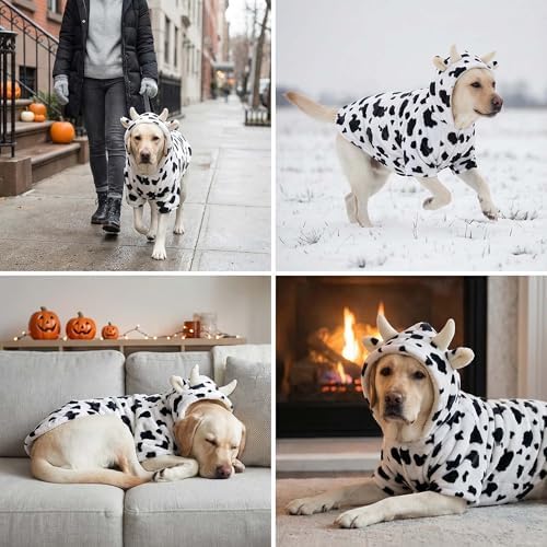 FLAdorepet Halloween Dog Cow Costume Outfits for Small Medium Large Dog,5XL - Image 7