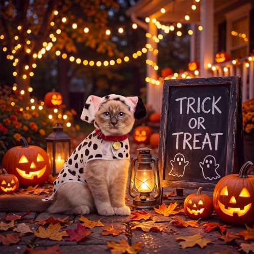 Newcotte 3 Pcs Dog Halloween Dalmatian Costume Set - Image 4