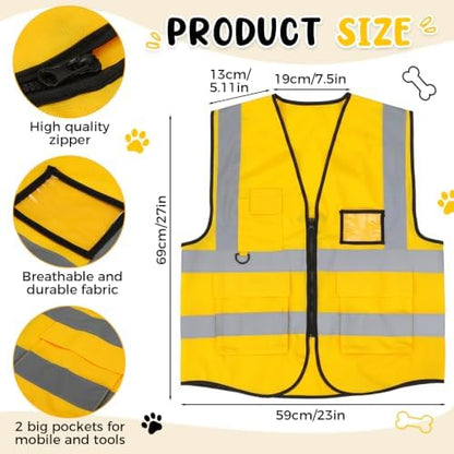 Maiteenly 3 Pcs Halloween Cartoon Construction Dog Costume Adult Cosplay - Image 2