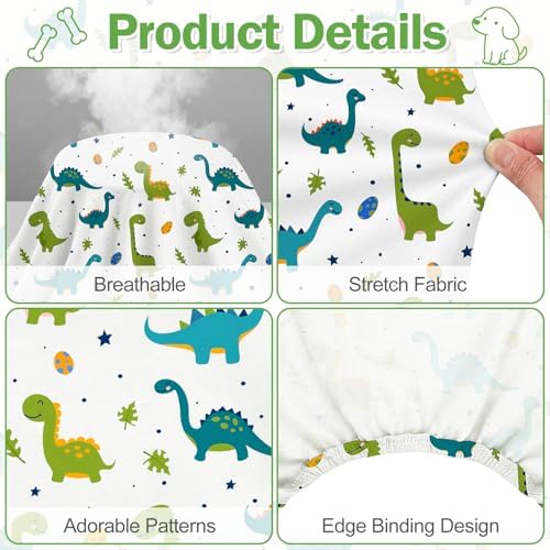 Dog Pajamas for Small Medium Dogs Pjs Green Dinosaurs Dog Onesie Breathable Puppy Pj Pet Stretchy Soft Sleepwear for Spring Summer Costume-XL - Image 4