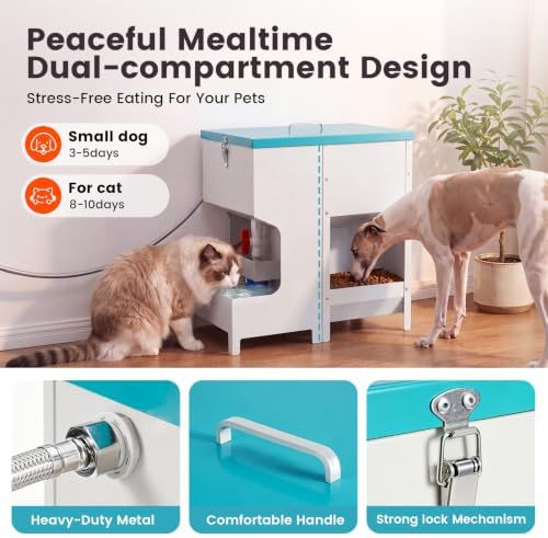 Automatic Dog Feeder and Water Dispenser Gravity Dog Feeder Large Breed