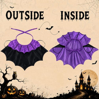 Dog Halloween Costumes for Small Medium Dogs Cats Upgraded, Funny Small Dog Devil Costumes for Trick-or-Treating, Cosplay, Parties, Photo Shoots Adjustable 10-20 Inches(Purple) - Image 4