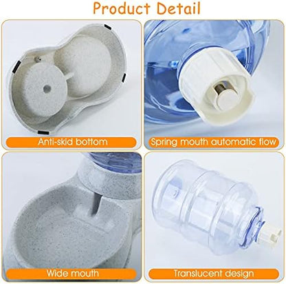 3.5L/1Gallon Automatic Replenish Pet Water Dispenser, Self-Dispensing Gravity Pets Water Feeder for Cats & Small, Medium Dogs