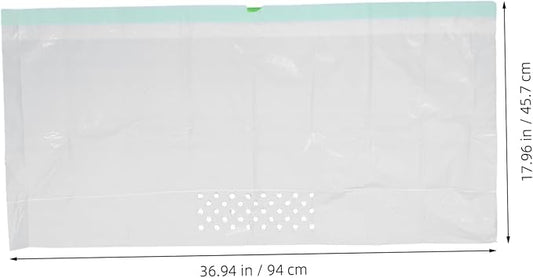 7Pcs Cat Litter Filtering Pouch Durable White Cat Litter Supplies with Automatic Closing Design for Easy Waste Pickup and Efficient Cleaning