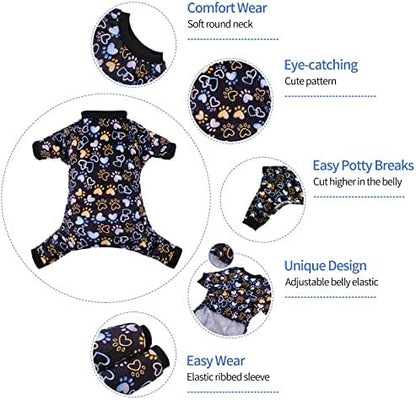 CuteBone Dog Pajamas Costumes Fleece Pet Clothes Puppy Onesie Winter Holiday Cute Cat Jammies Keep Your Pet Warm in the Cold Weather P220L - Image 2