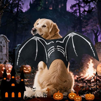 Dog Halloween Bat Wings Costume L，Pet Halloween Cosplay Apparel Large - Image 5