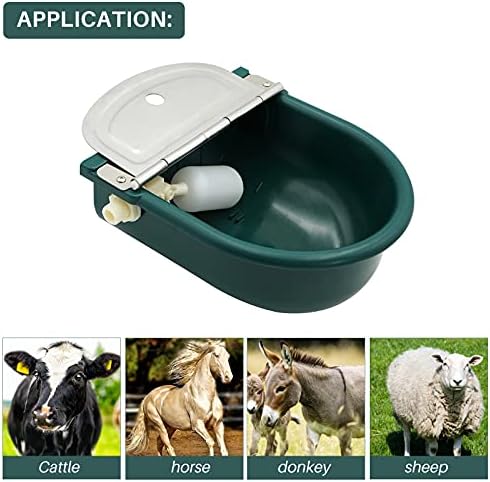 MINYULUA Automatic Waterer Bowl Large Horse Waterer with Float Valve