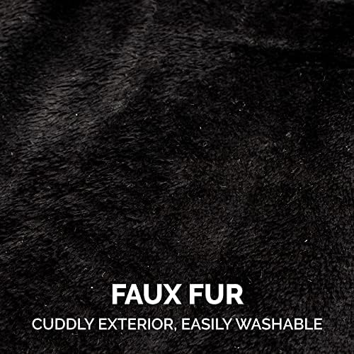 Furhaven XS to SM Dog Hat, Washable & Cozy - Plush Faux Fur Flex-Fit Black Bat Dog Hat Costume - Black, Extra Small to Small - Image 5