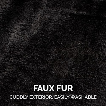 Furhaven XS to SM Dog Hat, Washable & Cozy - Plush Faux Fur Flex-Fit Black Bat Dog Hat Costume - Black, Extra Small to Small - Image 5