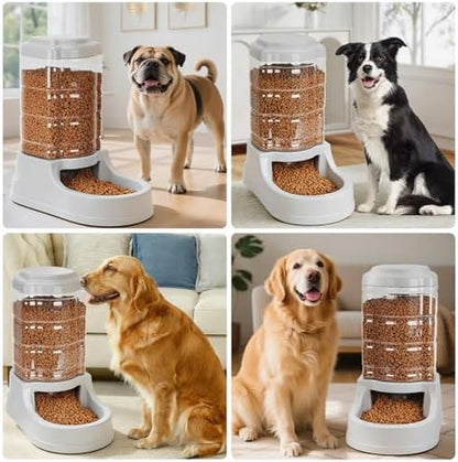 Kenond 9.5L Dog Feeder and Water Bowl Set for Dog, Automatic Food Dispenser