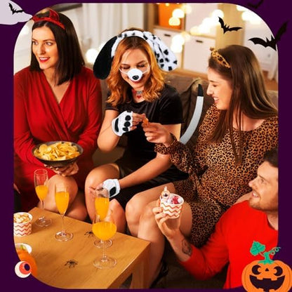 Maiteenly 5 Pcs Dalmatian Dog Costume Set for Women Halloween Party - Image 6