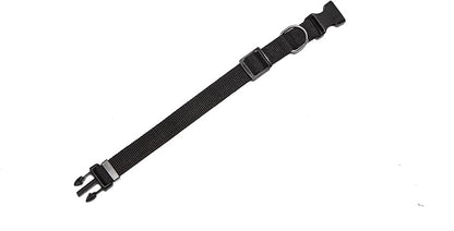 Adjustable Nylon Dog Collar, pet Collar 1 Inch 3/4 Inch 5/8 Inch Wide, for Large Medium Small Dog ((L(1" x 16-23"), Black)